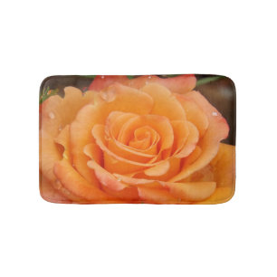 Orangefarbene Rose Badematte