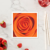 Orangefarbene Rose Blume Cocktailpapier Serviette (Beispiel)