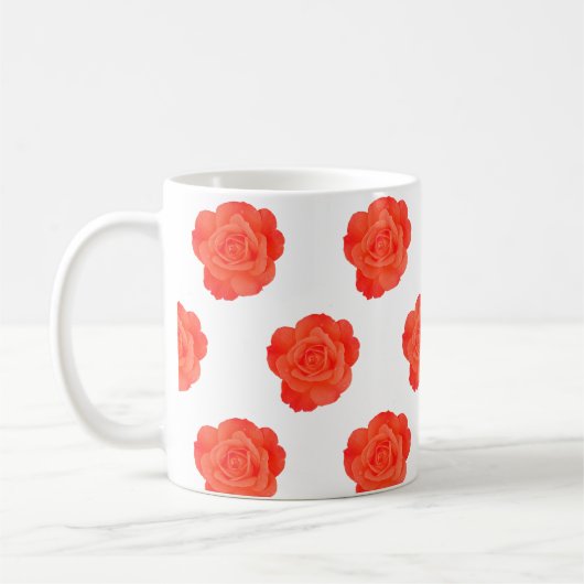 Orangefarbene Rose Blume Custom Art Gifts Favorite Kaffeetasse (Links)