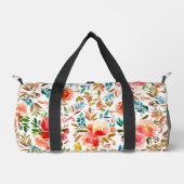 Orangefarbene Rose Blütensommer Duffle Bag (Vorderseite)