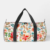 Orangefarbene Rose Blütensommer Duffle Bag (Rückseite)