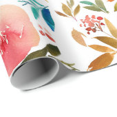 Orangefarbene Rose Blütensommer Geschenkpapier (Rolleneckpunkt)