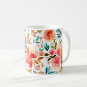 Orangefarbene Rose Blütensommer Kaffeetasse (VorderseiteRechts)