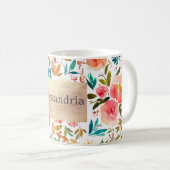 Orangefarbene Rose Blütensommer Kaffeetasse (VorderseiteRechts)