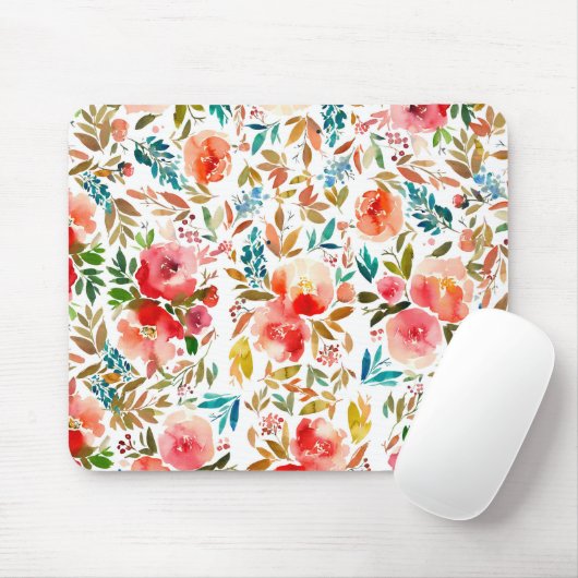 Orangefarbene Rose Blütensommer Mousepad (Mit Mouse)