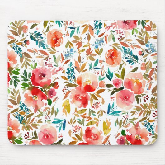 Orangefarbene Rose Blütensommer Mousepad (Vorne)