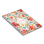 Orangefarbene Rose Blütensommer Notizblock (Rechte Seite)