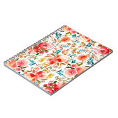 Orangefarbene Rose Blütensommer Notizblock (Linke Seite)