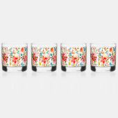 Orangefarbene Rose Blütensommer Whiskyglas (Hinten)