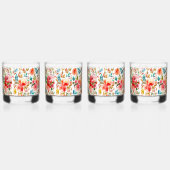 Orangefarbene Rose Blütensommer Whiskyglas (Vorderseite)