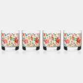 Orangefarbene Rose Blütensommer Whiskyglas (Links)