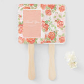 Orangefarbene Rose Fächer (Vorne und Hinten)