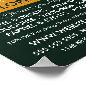 Orangefarbene Rose, Florist, Floristrische Werbung Poster (Ecke)