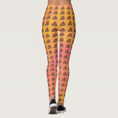 Orangefarbene Rose Frauen Leggings (Rückseite)