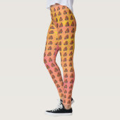 Orangefarbene Rose Frauen Leggings (Links)