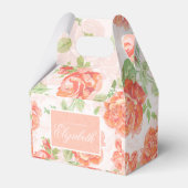 Orangefarbene Rose Geschenkschachtel (Vorderseite)