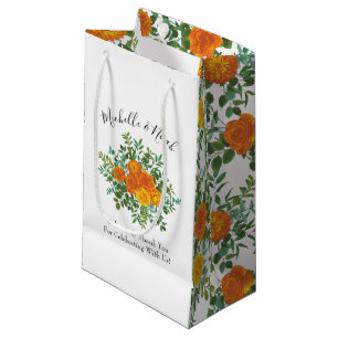 Orangefarbene Rose Hochzeit florale Moderne Kleine Geschenktüte
