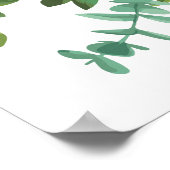 Orangefarbene Rose Hochzeit florale Moderne Poster (Ecke)