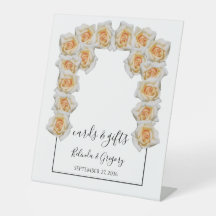 Orangefarbene Rose Hochzeitskarten und Geschenke