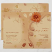 Orangefarbene Rose im Hochzeit im Herbst-Programm (Vorne/Hinten)