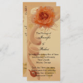 Orangefarbene Rose im Hochzeit im Herbst-Programm Programm (Vorne/Hinten)