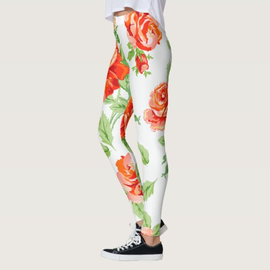 Orangefarbene Rose Leggings (Links)