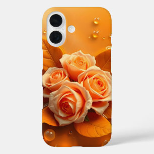 Orangefarbene Rose mit Gehäuse für iPhone-Gehäuse  iPhone 16 Hülle
