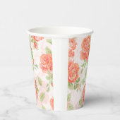 Orangefarbene Rose Pappbecher (Rechts)