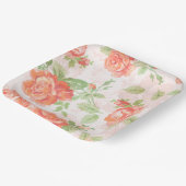 Orangefarbene Rose Pappteller (Gewinkelt)