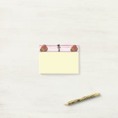 Orangefarbene Rose Post-it Klebezettel (Auf Schreibtisch)