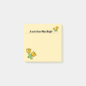 Orangefarbene Rose Post-it Klebezettel (Vorderseite)