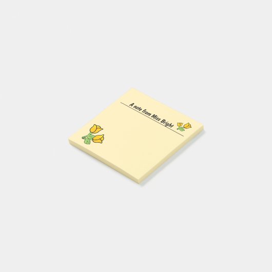 Orangefarbene Rose Post-it Klebezettel (angewinkelt)