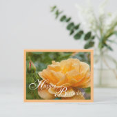 Orangefarbene Rose Postkarte (Stehend Vorderseite)