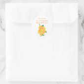 Orangefarbene Rose, Save the Date Hochzeitskleber Runder Aufkleber (Tasche)