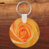 orangefarbene Rose Schlüsselanhänger (Vorderseite)