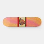 Orangefarbene Rose Skateboard (Horizontal)