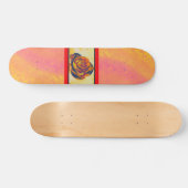 Orangefarbene Rose Skateboard (Horizontal)