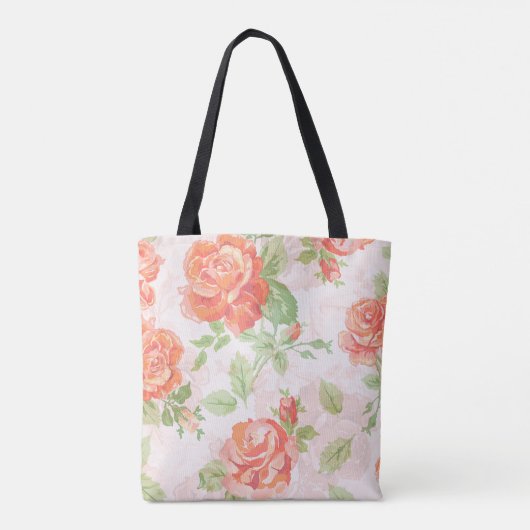 Orangefarbene Rose Tasche (Rückseite)