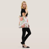 Orangefarbene Rose Tasche (Am Model)