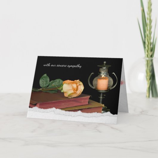 orangefarbene Rose über die Heilige Bibel Karte (Vorderseite)