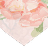 Orangefarbene Rose und weißes, klassisches Drucktu Tischdecke (Schrägansicht)