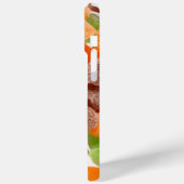 Orangefarbene rote Kaugummi mit Zucker bestreut Case-Mate iPhone Hülle (Rückseite / Links)