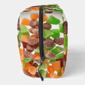 Orangefarbene rote Kaugummi mit Zucker bestreut Waschbeutel (Rechts)