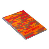 Orangefarbene, rote und braune Elliptika Notizblock (Rechte Seite)