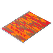 Orangefarbene, rote und braune Elliptika Notizblock (Linke Seite)