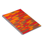 Orangefarbene, rote und braune Elliptika Notizblock (Rechte Seite)