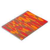 Orangefarbene, rote und braune Elliptika Notizblock (Linke Seite)