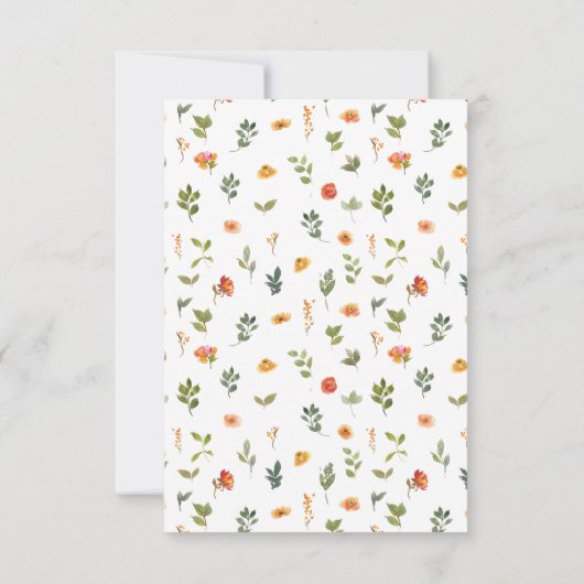 Orangefarbene, rustikale Hochzeitskarten RSVP (Rückseite)