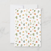 Orangefarbene, rustikale Hochzeitskarten RSVP Karte (Rückseite)