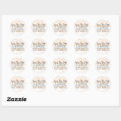 Orangefarbene Save the Date-Kalender-Sticker Runder Aufkleber (Blatt)